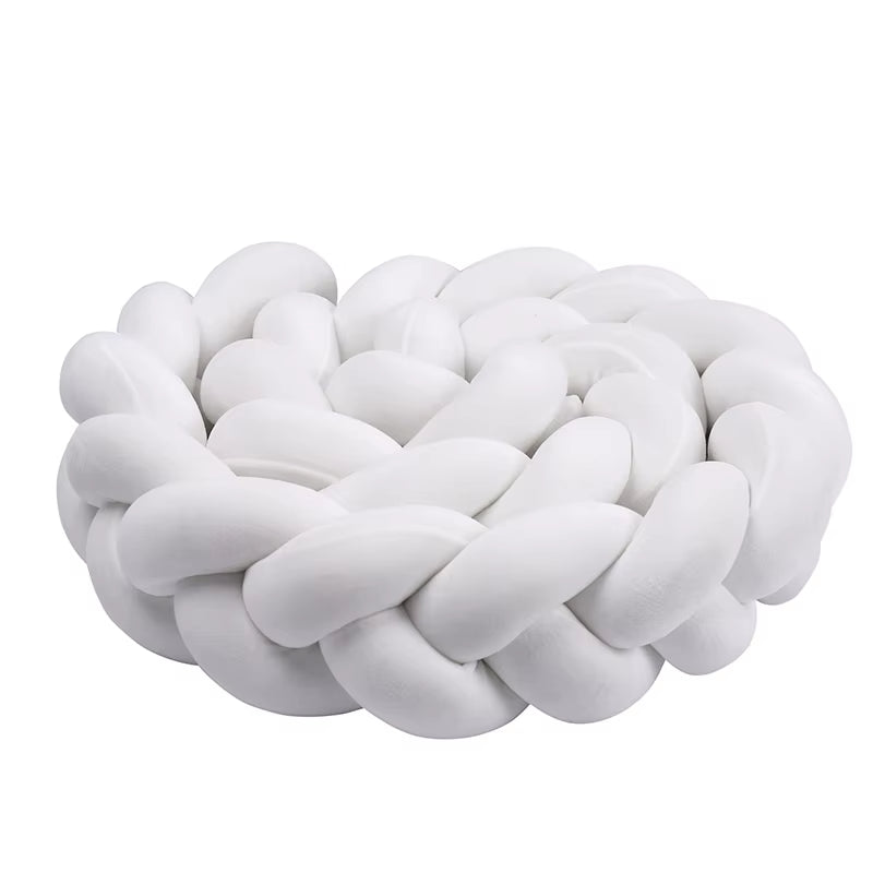 1-4 M Baby Bed Protector Infant Cradle Pillow Cushion Braid Knot Bumper Crib Bumper Room Decor Tresse Tour De Lit Bebe